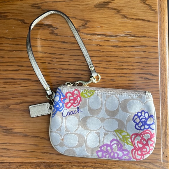 Coach Handbags - Coach Floral Wristlet